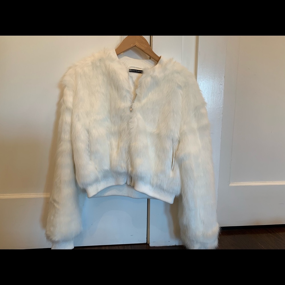 Unworn Brandy Melville Fiona Fur Bomber Jacket